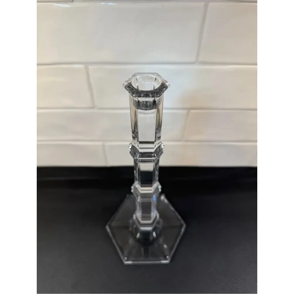 Tiffany & Co. Crystal Candlestick Holder 11”H